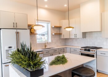 Modern kitchen in a new construction home